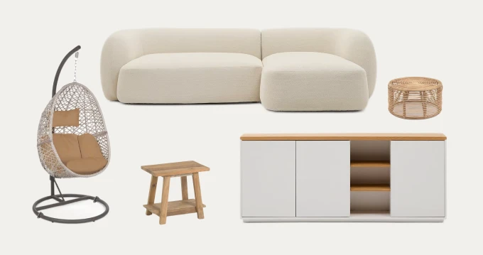 Moodboard décoration mobilier bohème chic
