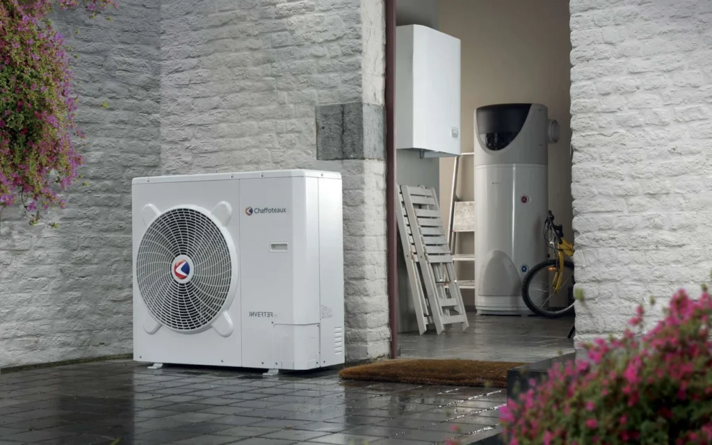 Pompe a chaleur installé à l'extérieur d'un domicile